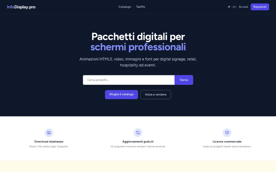 Il catalogo di InfoDisplay.pro